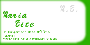 maria bite business card